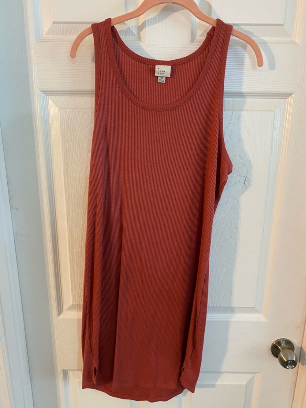 a new day Ribbed Tank Top in Rust